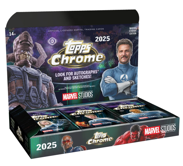 2025 TOPPS MARVEL STUDIOS CHROME HOBBY BOX NEW SEALED (10-PACKS / 80-CARDS) PARALLES GUARNTEED