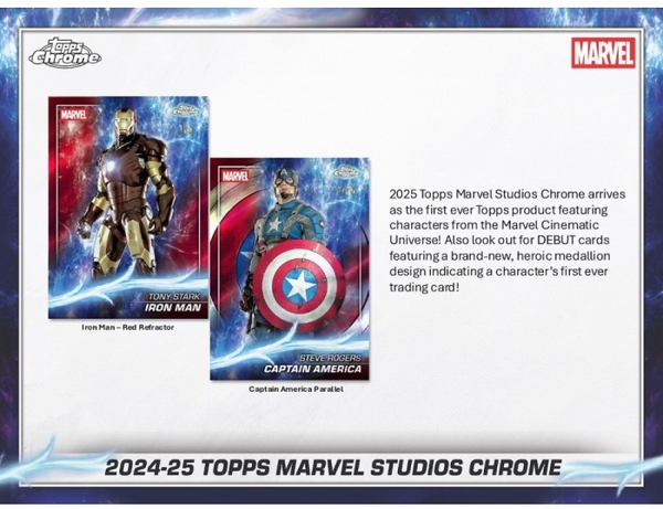 2025 TOPPS MARVEL STUDIOS CHROME BLASTER BOX NEW SEALED (7-PACKS / 28-CARDS)