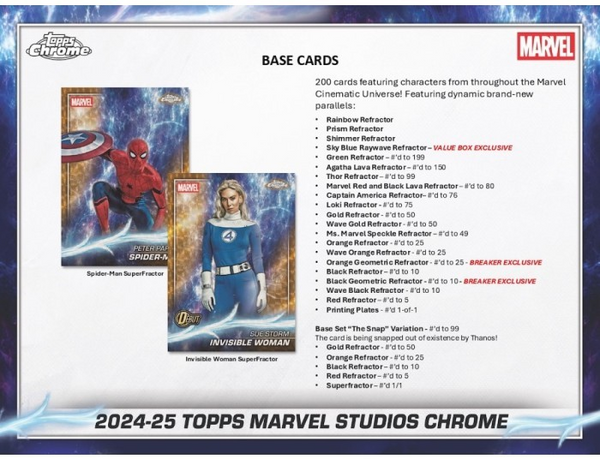 2025 TOPPS MARVEL STUDIOS CHROME BLASTER BOX NEW SEALED (7-PACKS / 28-CARDS)