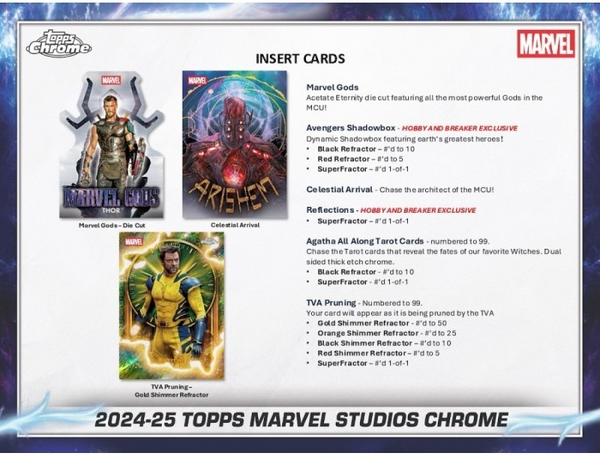 2025 TOPPS MARVEL STUDIOS CHROME BLASTER BOX NEW SEALED (7-PACKS / 28-CARDS)