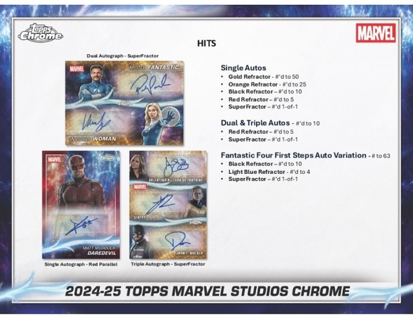 2025 TOPPS MARVEL STUDIOS CHROME BLASTER BOX NEW SEALED (7-PACKS / 28-CARDS)