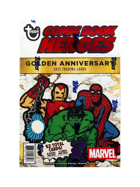 TOPPS 2025 MARVEL COMIC BOOK HEROES 1975 GOLDEN ANNIVERSARY HOBBY BOX CHROME