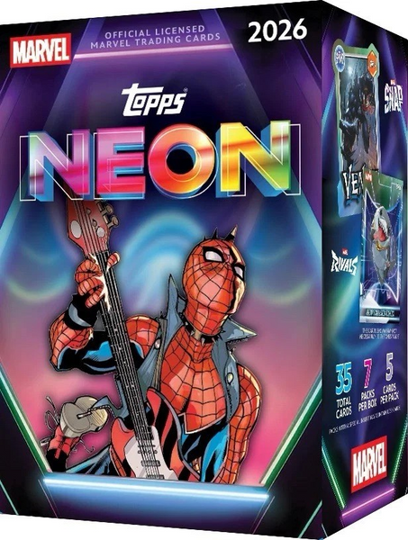 2026 TOPPS MARVEL NEON BLASTER BOX (7-PACKS / 35 TRADING CARDS)