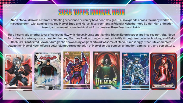 2026 TOPPS MARVEL NEON BLASTER BOX (7-PACKS / 35 TRADING CARDS)