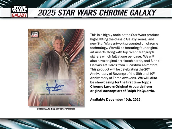 Topps 2025 Star Wars Galaxy Hobby Box Disney Marvel Garbage Pail Kids Dune Chrome Mega Blaster Trading Cards Card Skywalker 