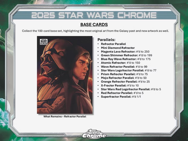 Topps 2025 Star Wars Galaxy Hobby Box Disney Marvel Garbage Pail Kids Dune Chrome Mega Blaster Trading Cards Card Skywalker 