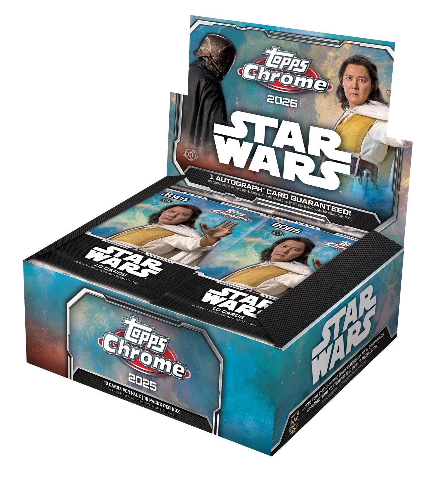 2025 TOPPS STAR WARS CHROME HOBBY BOX NEW SEALED (10-PACKS / 100-CARDS) AUTOGRAPH GUARANTEE