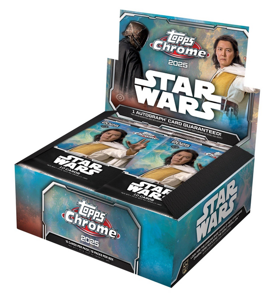 2025 TOPPS STAR WARS CHROME HOBBY BOX NEW SEALED (10-PACKS / 100-CARDS) AUTOGRAPH GUARANTEE