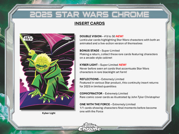 2025 TOPPS STAR WARS CHROME HOBBY BOX NEW SEALED (10-PACKS / 100-CARDS) AUTOGRAPH GUARANTEE