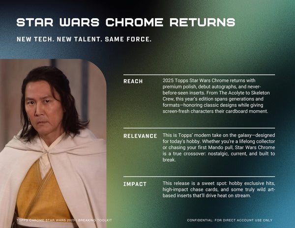 2025 TOPPS STAR WARS CHROME HOBBY BOX NEW SEALED (10-PACKS / 100-CARDS) AUTOGRAPH GUARANTEE