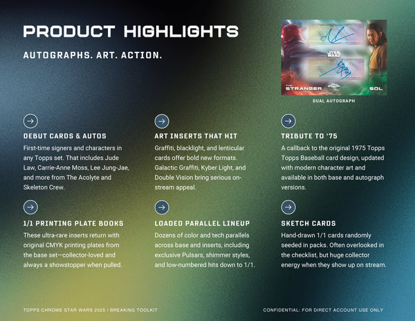 2025 TOPPS STAR WARS CHROME HOBBY BOX NEW SEALED (10-PACKS / 100-CARDS) AUTOGRAPH GUARANTEE