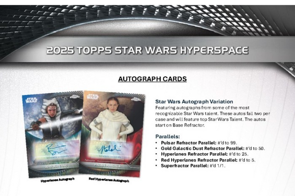 2025 TOPPS STAR WARS HYPERSPACE HOBBY BOX NEW SEALED (8-PACKS / 64-CARDS) PARALLELS GUARANTEED