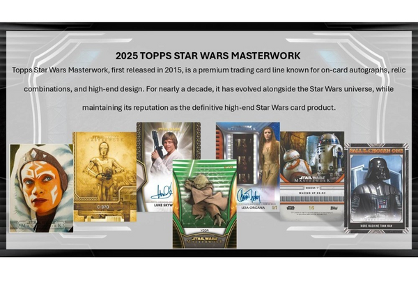 2025 TOPPS STAR WARS MASTERWORK HOBBY BOX NEW SEALED (20-CARDS) AUTOS & SKETCH GUARANTEED