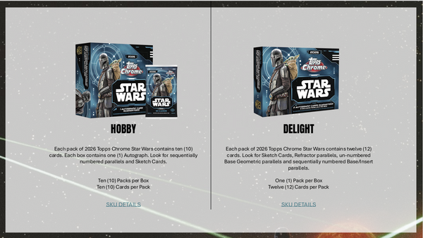 2026 TOPPS STAR WARS CHROME HOBBY BOX NEW SEALED (10-PACKS / 100-CARDS) AUTOGRAPH GUARANTEED