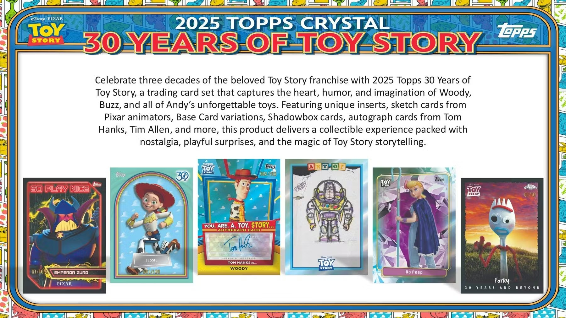 2025 TOPPS 30 YEARS OF TOY STORY HOBBY BOX (8-PACKS / 32-TRADING