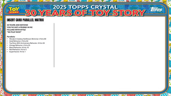 2025 TOPPS 30 YEARS OF TOY STORY HOBBY BOX (8-PACKS / 32-TRADING CARDS)