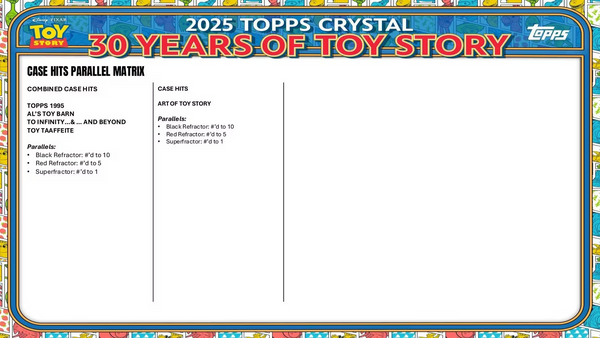 2025 TOPPS 30 YEARS OF TOY STORY HOBBY BOX (8-PACKS / 32-TRADING CARDS)