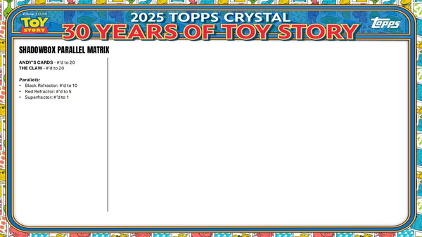 2025 TOPPS 30 YEARS OF TOY STORY HOBBY BOX (8-PACKS / 32-TRADING CARDS)