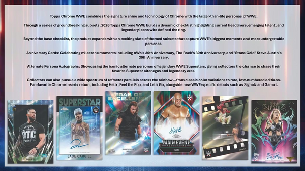 2026 TOPPS CHROME WWE MEGA BOX NEW SEALED (48-CARDS) JOHN CENA