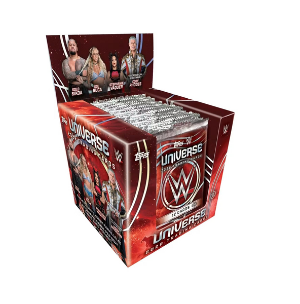 2026 TOPPS WWE UNIVERSE HOBBY BOX NEW SEALED (120-CARDS) (2) AUTOGRAPHS ON AVERAGE