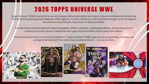 2026 TOPPS WWE UNIVERSE BLASTER BOX NEW SEALED (6-PACKS / 36 TRADING CARDS)