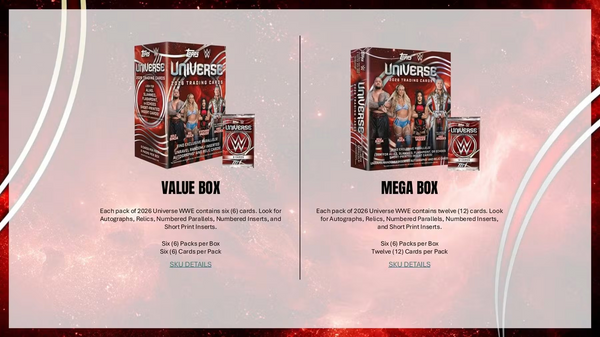 2026 TOPPS WWE UNIVERSE BLASTER BOX NEW SEALED (6-PACKS / 36 TRADING CARDS)