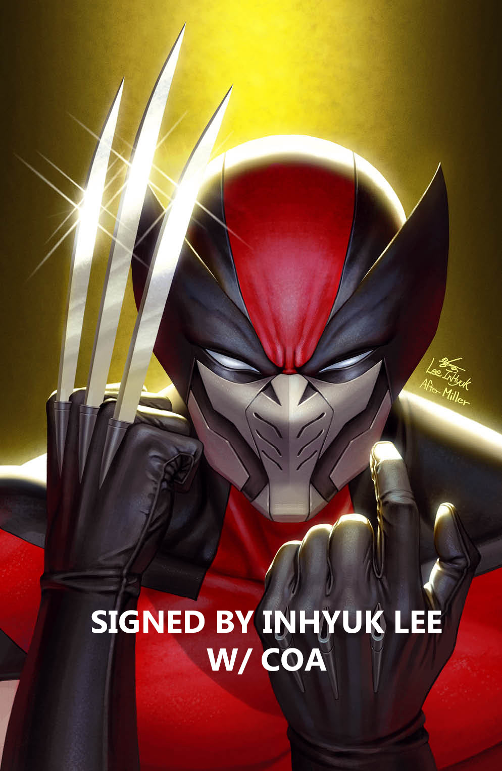 ULTIMATE WOLVERINE #1 (2nd Pt) INHYUK LEE SIGNED "GOLD VIRGIN" VARIANT LTD TO 1000 W/ COA