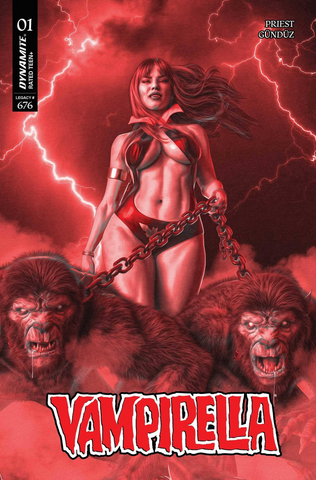 VAMPIRELLA #1 MARK SPEARS 1:10 RI INCENTIVE "RED" VARIANT-ZF DYNAMITE 2025