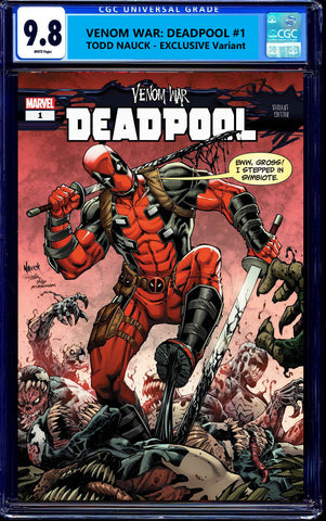 Venom War Deadpool #1 Todd Nauck Wolverine Amazing Spider-Gwen Miles Morales Venom Virgin Variant DC Comics Marvel Comics X-Men Batman Joker East Side Comics Virgin Exclusive cgc signed ss comics