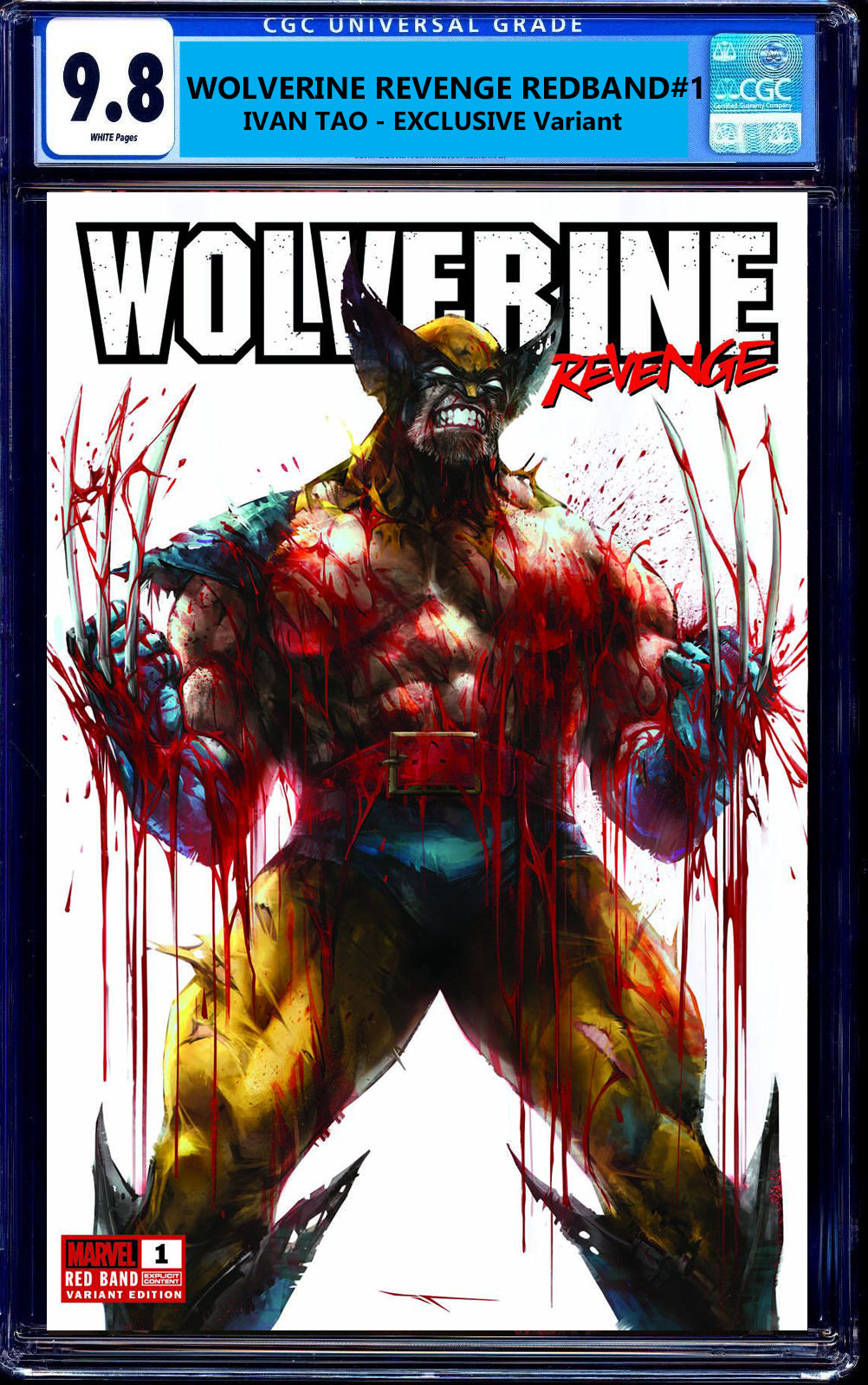 Wolverine Revenge 1 Red Band Blood Hunt Ivan Tao Deadpool Spider-man Miles Morales Venom Virgin Variant DC Comics Marvel Comics X-Men Batman Joker East Side Comics Virgin Exclusive cgc signed ss comics