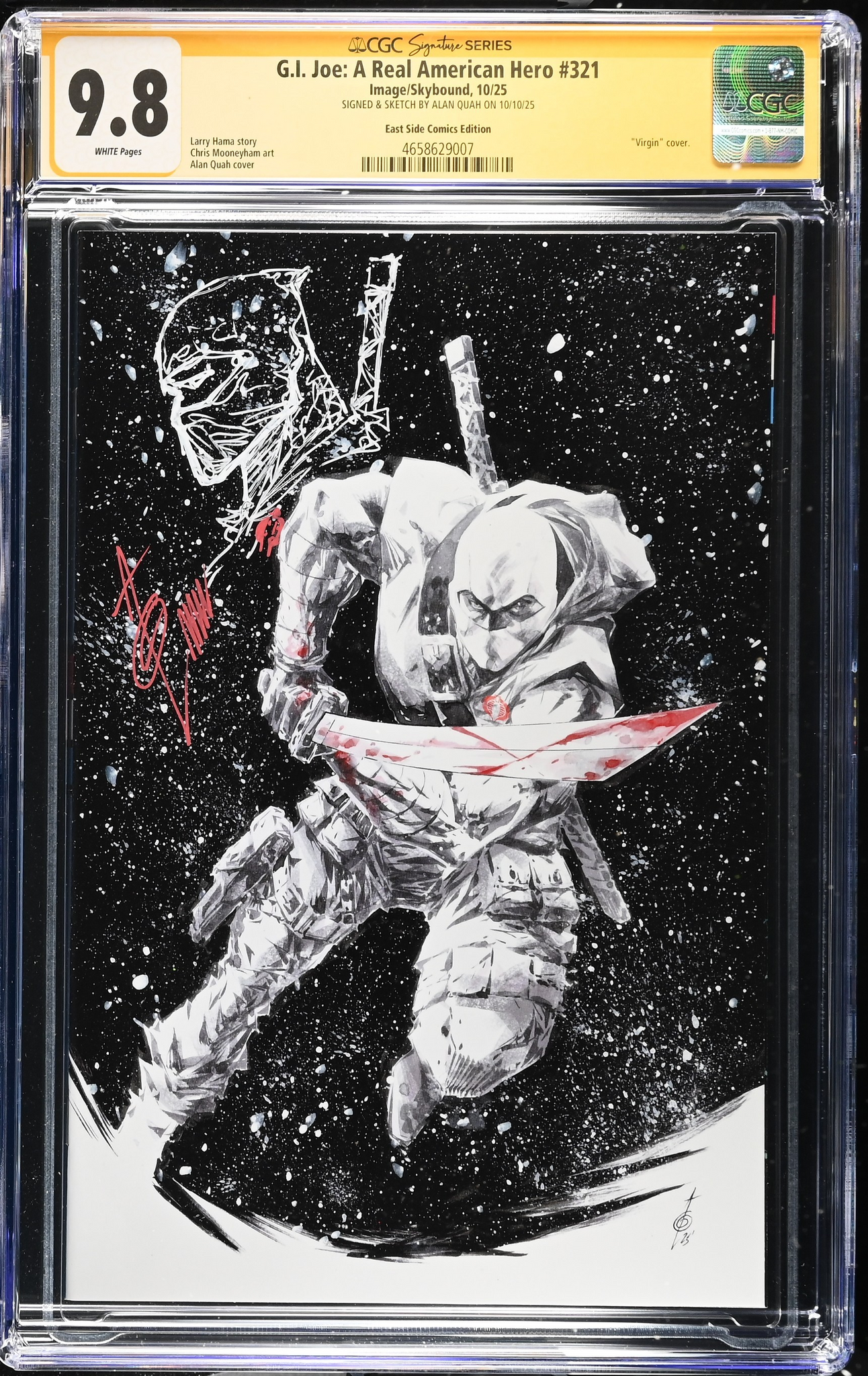 G.I. JOE #321 CGC SS 9.8 ALAN QUAH REMARK SIGNED NYCC 2025 EXCL STORM SHADOW VIRGIN VARIANT