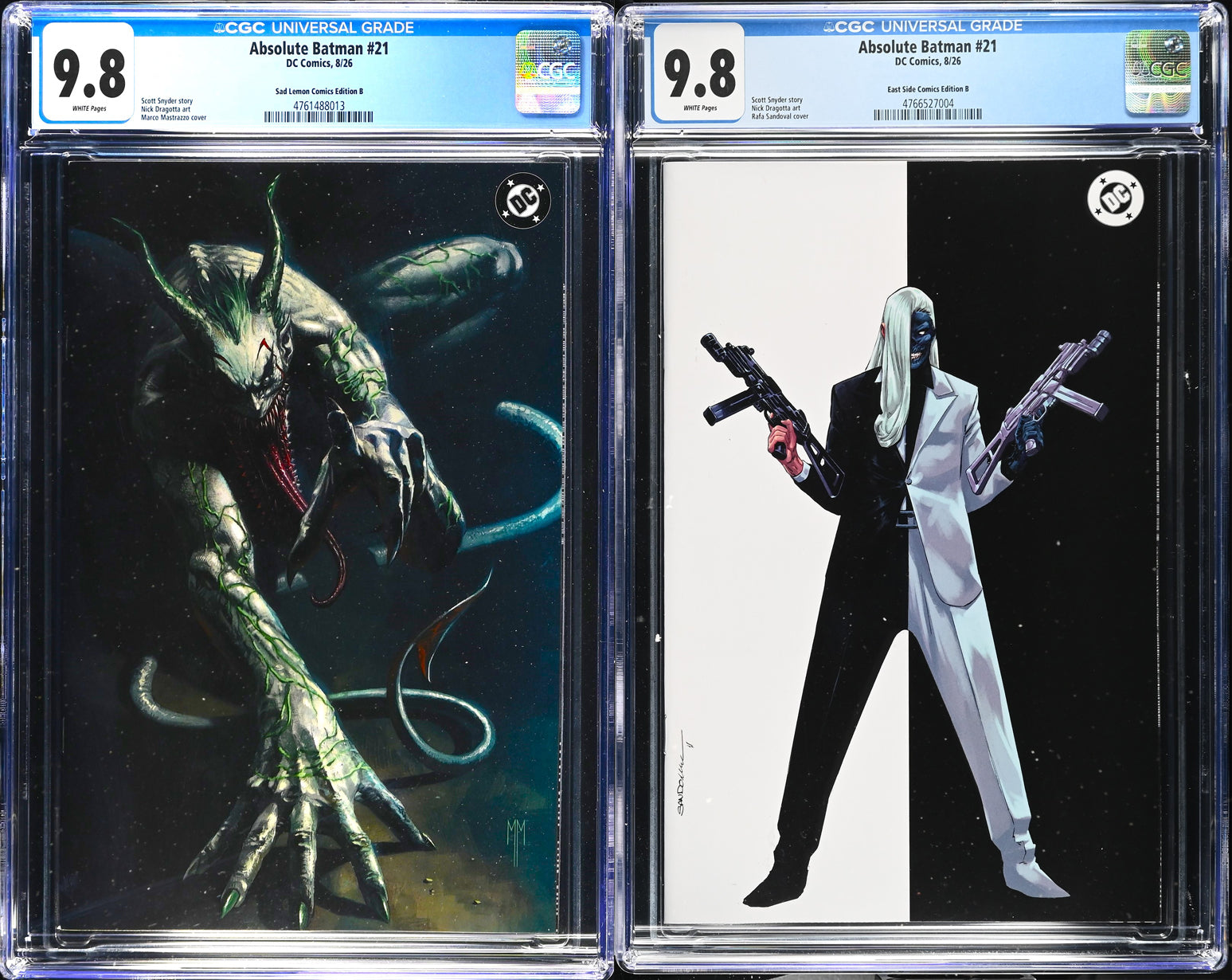 スカモルツァ様 ABSOLUTE BATMAN #21 CGC 9.8 RAFA SANDOVAL & MARCO MASTRAZZO EXCL