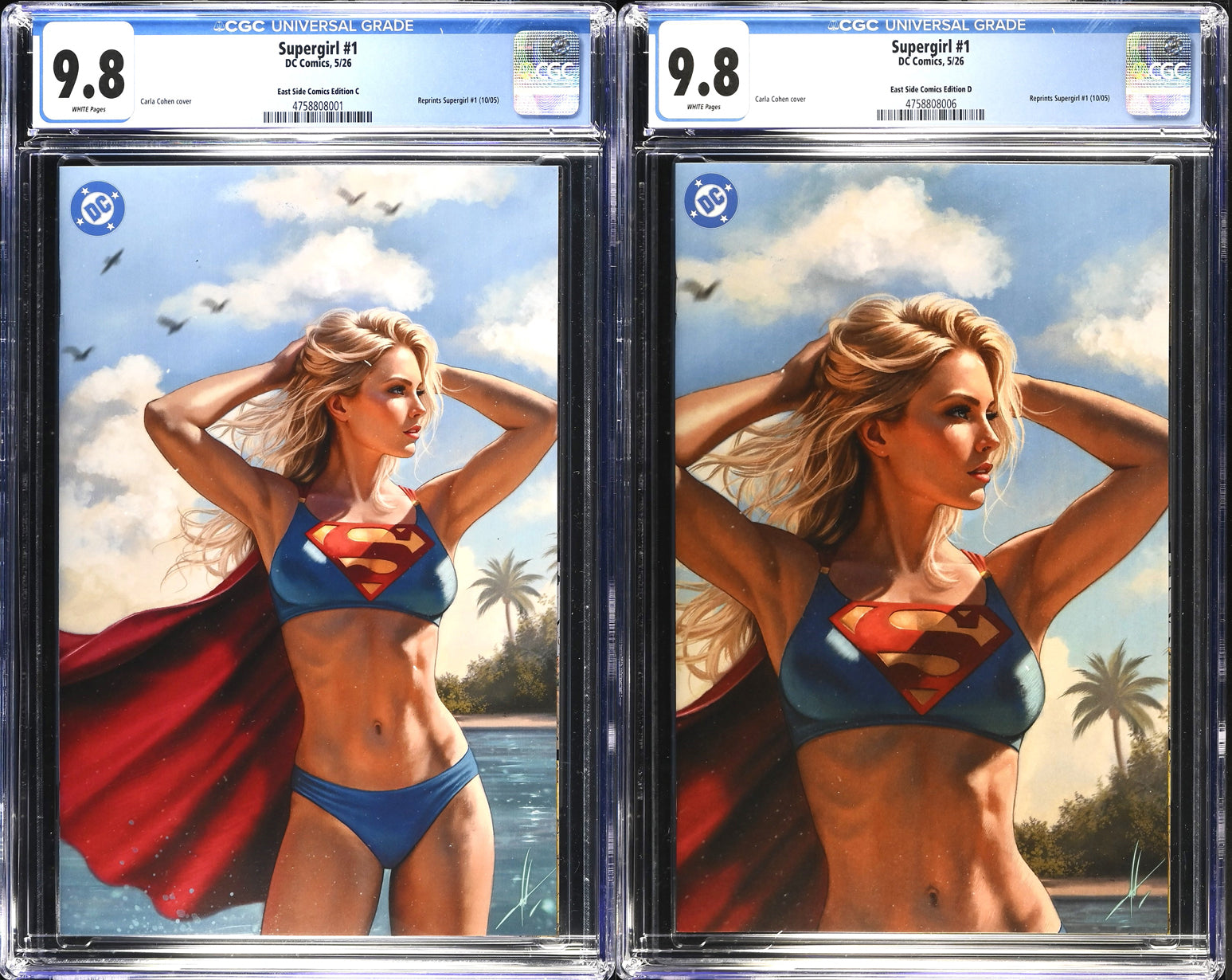 SUPERGIRL #1 CGC 9.8 CARLA COHEN EXCL FULL BODY & ZOOMED IN