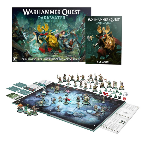 WARHAMMER QUEST DARKWATER AGE OF SIGMAR GAMES WORKSHOP NEW SEALED W/ FIGURES