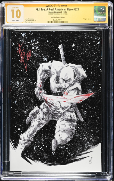 G.I. JOE #321 CGC SS 10 ALAN QUAH SIGNED NYCC 2025 EXCL STORM SHADOW VIRGIN VARIANT NOT 9.8