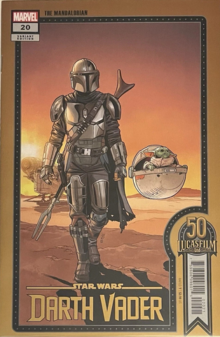STAR WARS DARTH VADER #20 SPROUSE 50th ANNIV VARIANT 1st MANDALORIAN & GROGU
