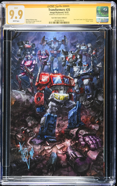 TRANSFORMERS #25 CGC SS 9.9 ALAN QUAH SIGNED NYCC 2025 EXCL VIRGIN VARIANT G.I. JOE KIRKMAN NOT 9.8