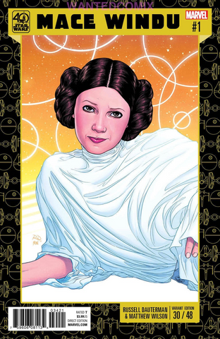 STAR WARS MACE WINDU #1 PRINCESS LEIA LUCASFILM 40th ANNIV VARIANT DARTH VADER