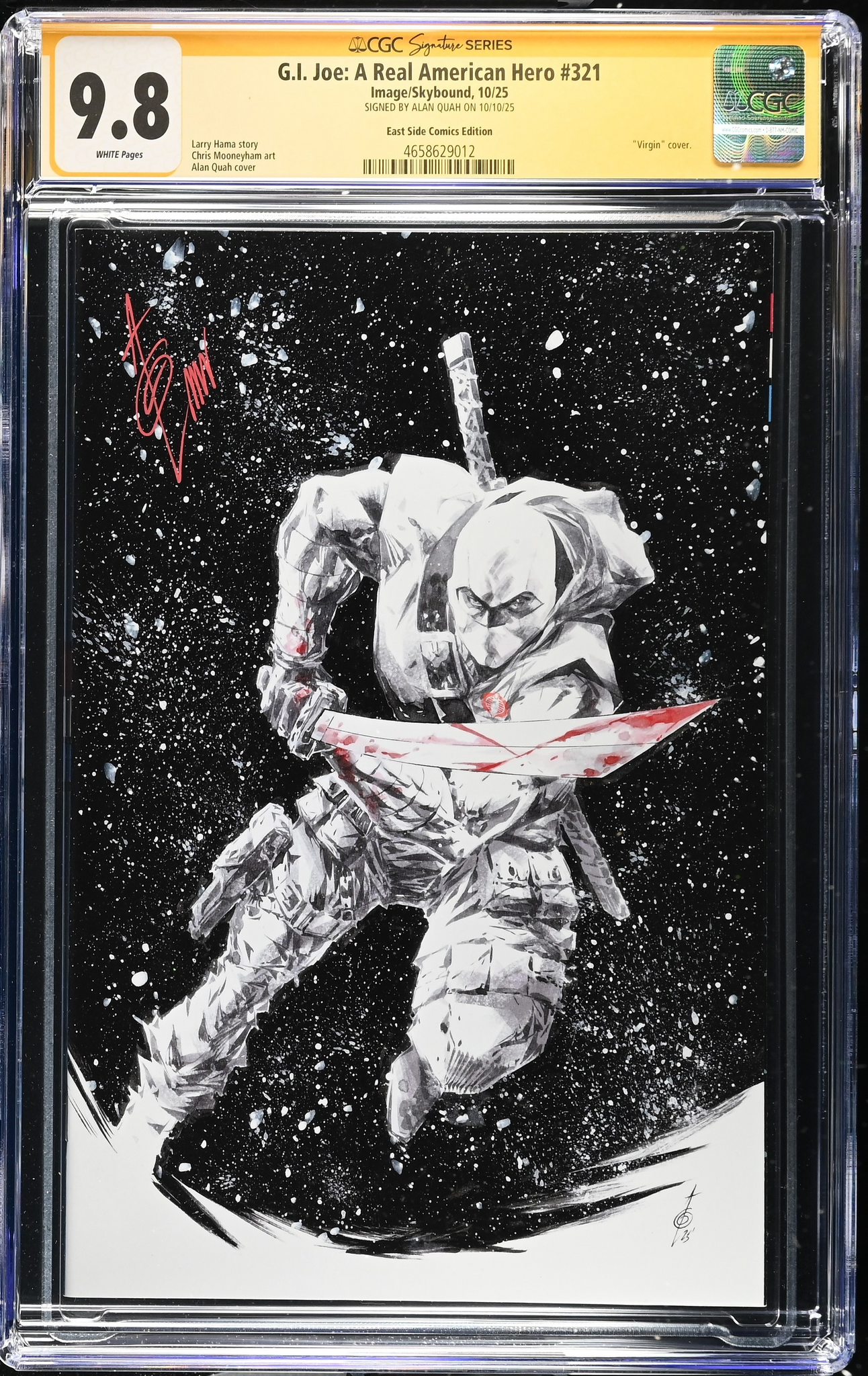 G.I. JOE #321 CGC SS 9.8 ALAN QUAH SIGNED NYCC 2025 EXCL STORM SHADOW VIRGIN VARIANT