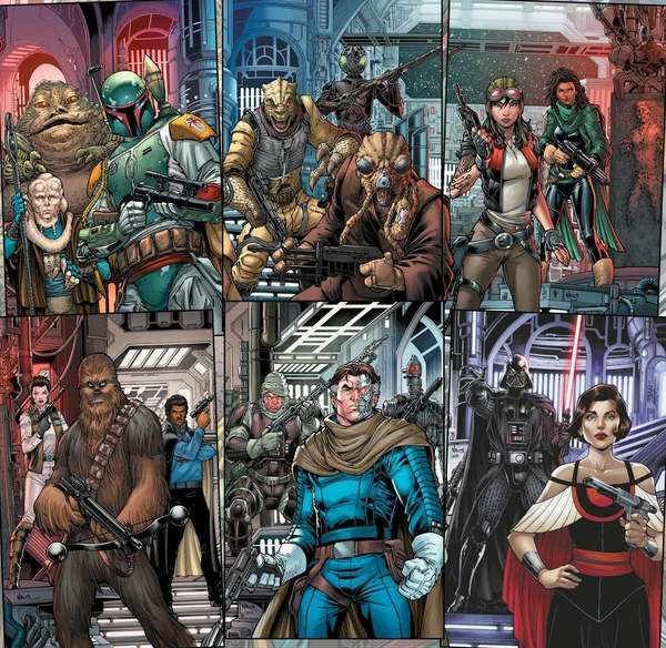 STAR WARS WAR OF THE BOUNTY HUNTERS ALPHA #1 - 5 TODD NAUCK VIRGIN CONNECT SET