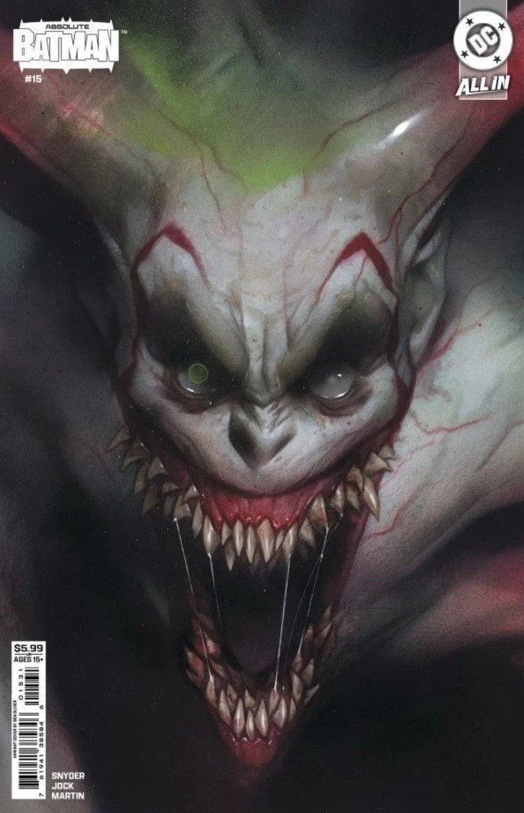 Absolute Batman #15 Godtail Joker Jock Ben Oliver Catwoman Harley Quinn Foil Joker Wolverine Deadpool Virgin Variant DC Comics Marvel Comics Spider-man X-Men Batman Joker East Side Comics Virgin Exclusive