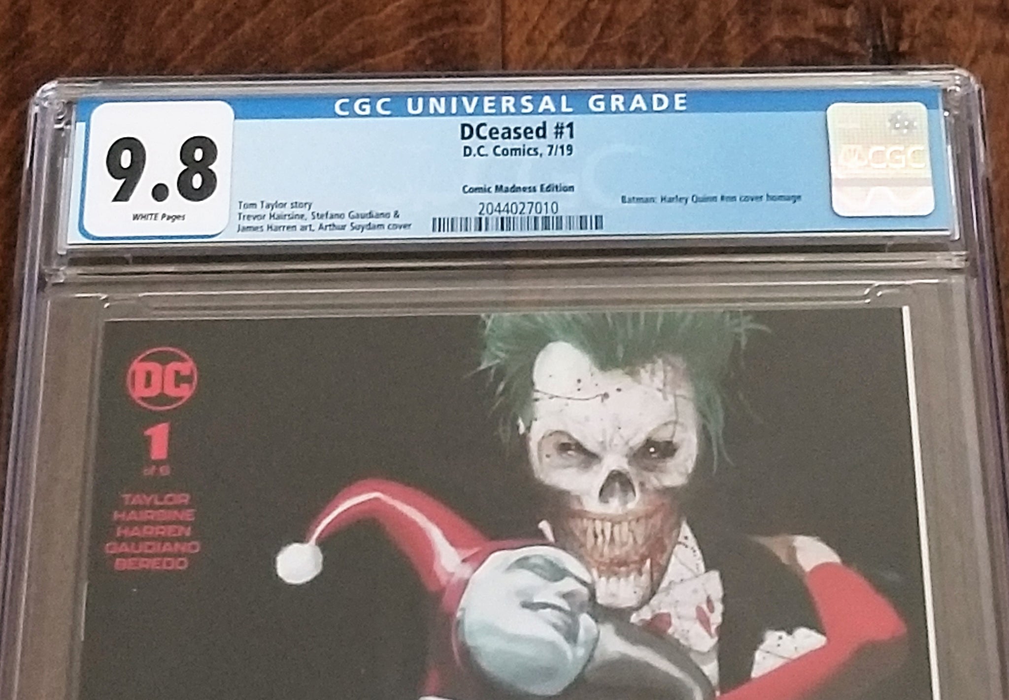 DCEASED #1 CGC 9.8 ARTHUR SUYDAM HARLEY QUINN JOKER ZOMBIE VARIANT