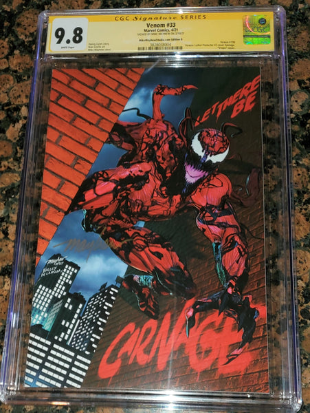 VENOM #33 CGC SS 9.8 MIKE MAYHEW SIGNED LETHAL PROTECTOR CARNAGE VIRGIN VARIANT-B