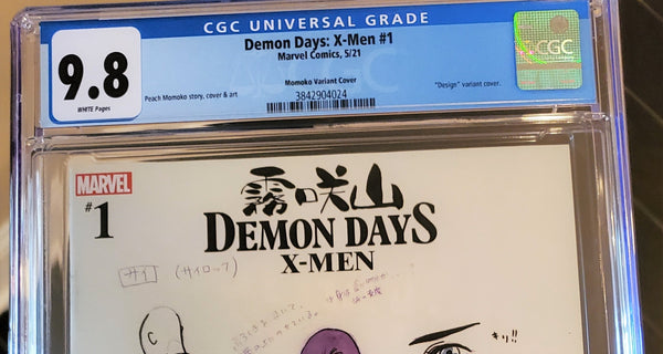 DEMON DAYS X-MEN #1 CGC 9.8 PEACH MOMOKO 1:500 DESIGN INCENTIVE VARIANT