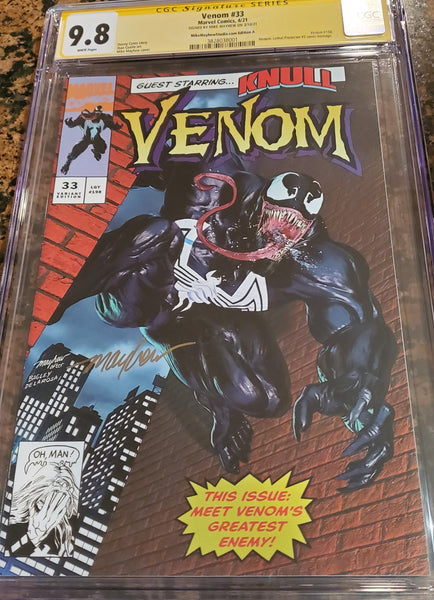 VENOM #33 CGC SS 9.8 MIKE MAYHEW SIGNED LETHAL PROTECTOR TRADE VARIANT-A