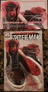 MILES MORALES: SPIDER-MAN #29 MIKE MAYHEW SIGNED COA SNEAKER TRADE DRESS VARIANT-A
