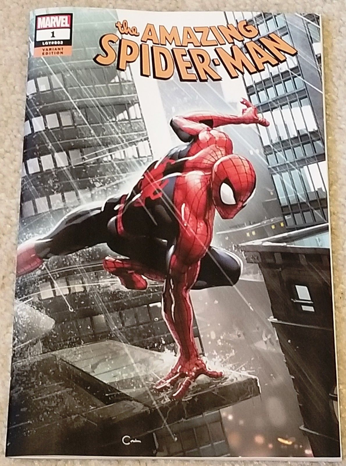 MARVEL AMAZING SPIDERMAN #1 Clayton Crain VIRGIN VARIANT C2E2 on sale 2022 Exclusive ASM