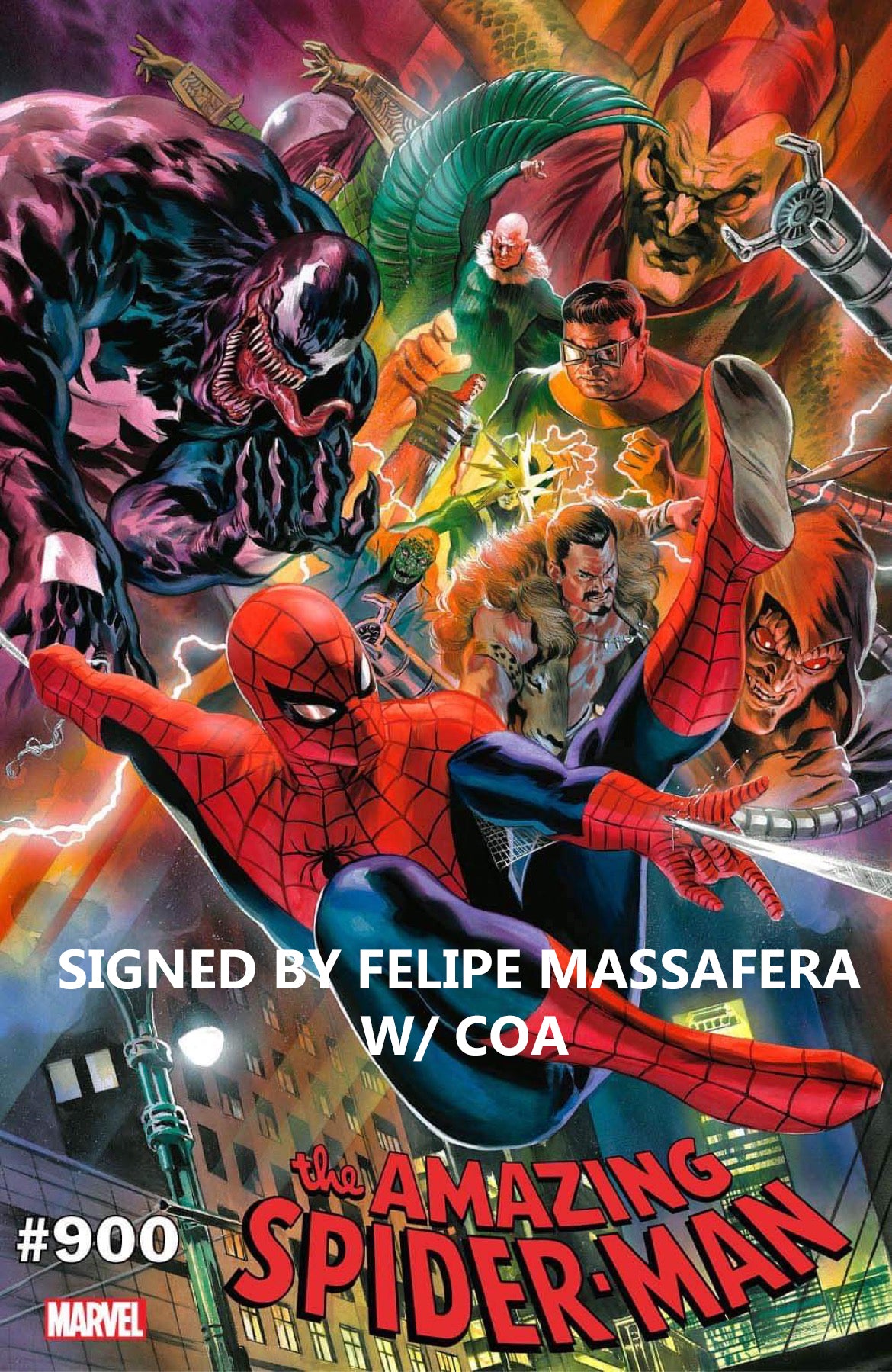 Amazing Spider-man 6 900 Felipe Massafera Venom Spider-man Virgin Variant DC Comics Marvel Comics X-Men Batman Joker East Side Comics Virgin Exclusive cgc signed ss comics