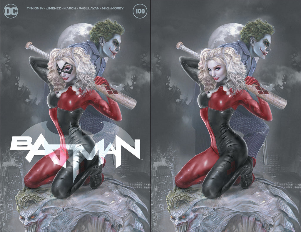 BATMAN #100 NATALI East GHOST-MAKE HOMAGE Side SANDERS HARLEY 1st QUINN Comics VARIANTS –