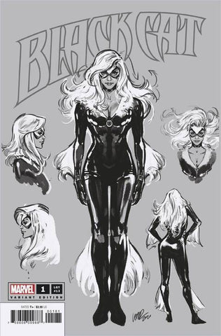 BLACK CAT (KIB) #1 LARRAZ 1:100 B&W DESIGN INCENTIVE RETAILER VARIANT KNULL VENOM